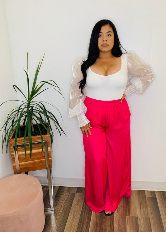 Coming in HOT Pink Wide Leg Pants