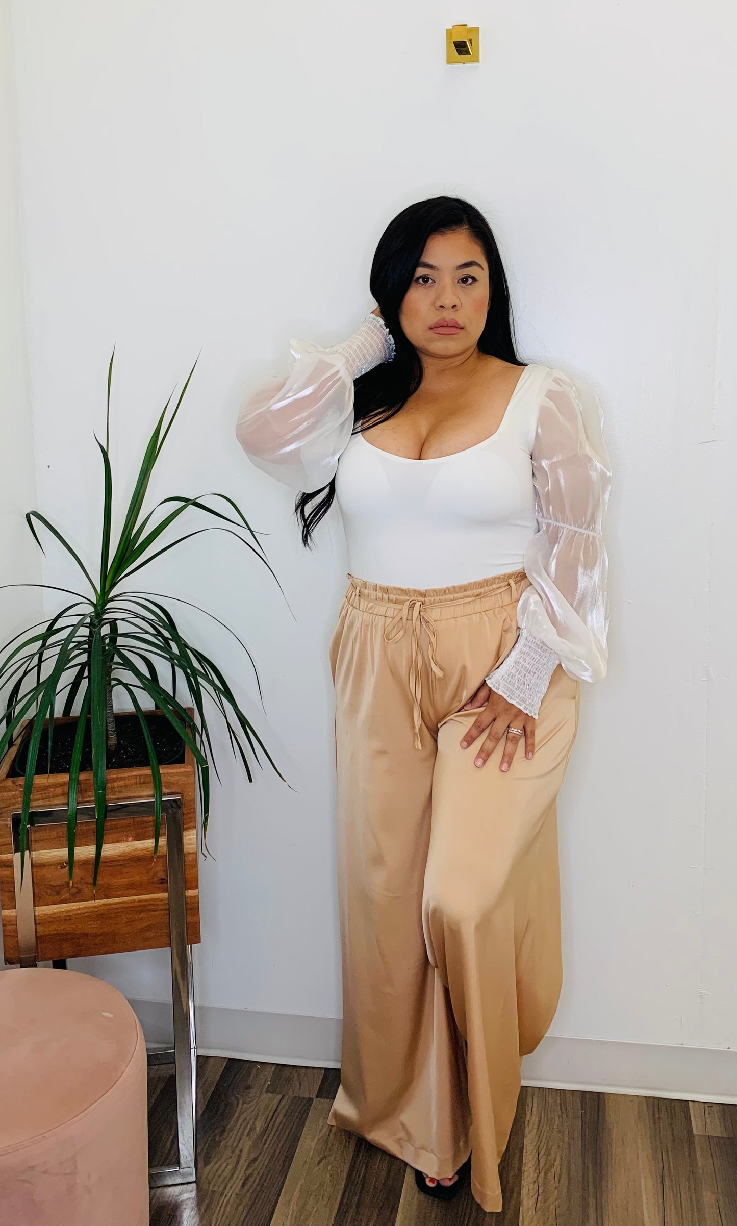 Blonde Wide Leg Pants