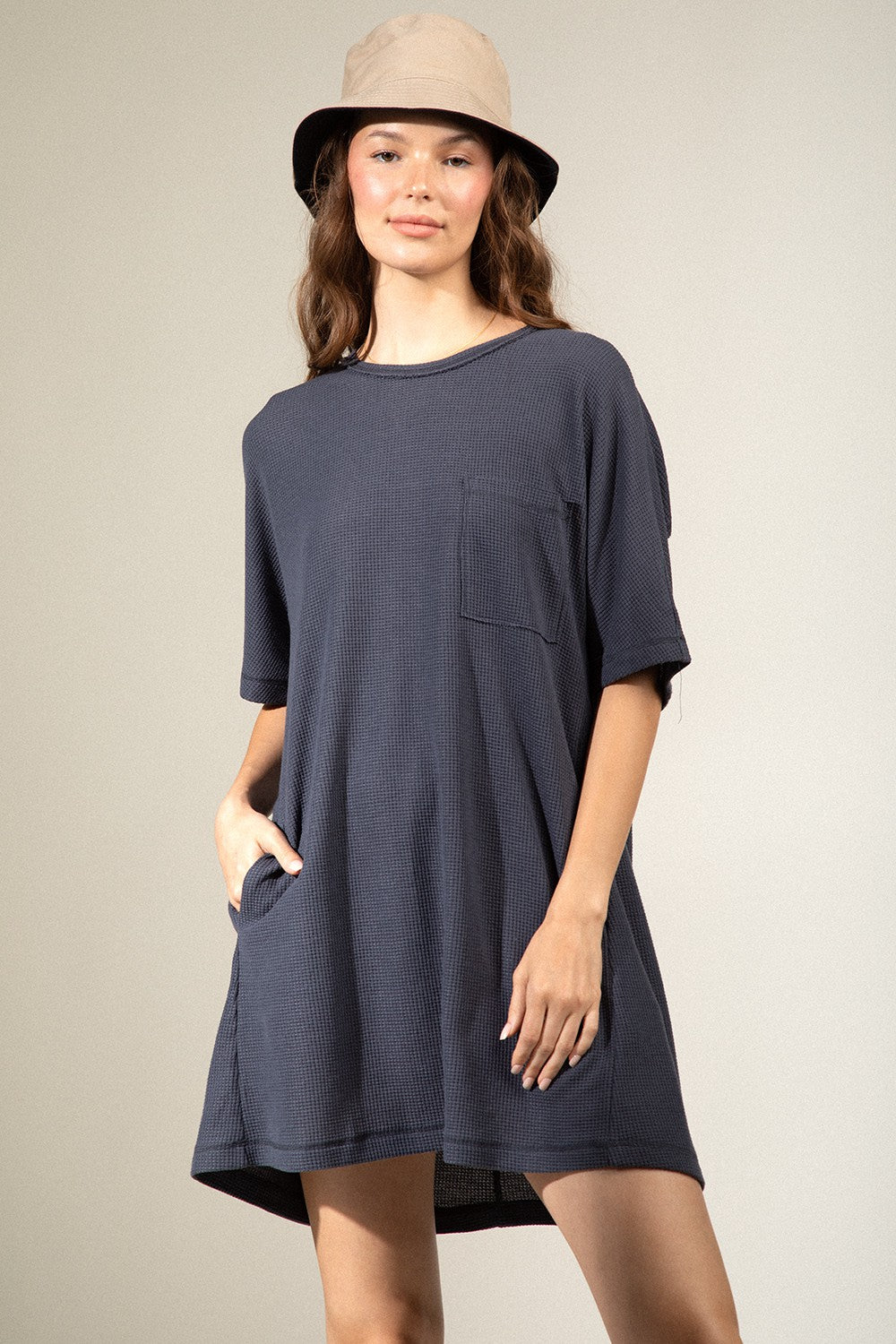 Jewels waffle t-Shirt dress